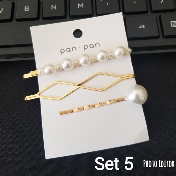 Pearl Hair Pins 3 piece set - Picture 7 of 8